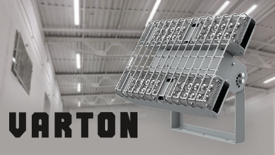 Прожекторы FIZRUK от VARTON для спортивных объектов с поворотным кронштейном и защитной решеткой