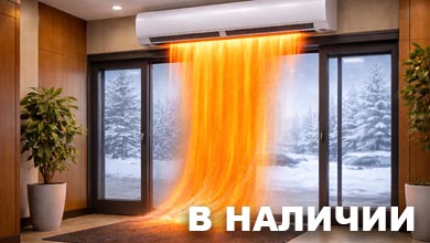 Снижение теплопотерь зимой с помощью электрических завес