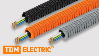 Электротруба гофрированная с кабелем от TDM ELECTRIC — готовое решение для монтажа электропроводки