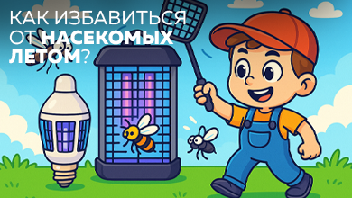 Как избавиться от насекомых летом: эффективные ловушки и лампы